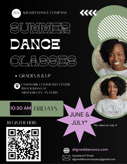Aligned Youth Summer Dance Class: Fridays, 10:30 - 11:30 am