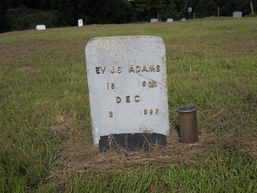 Tombstone of: Reverend J S Adams
