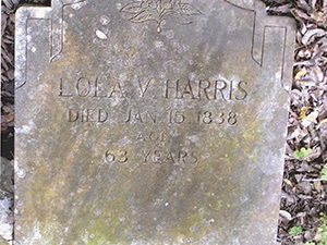 Harris Grave, Lola V,