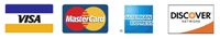 Visa, MasterCard, American Express and Discover 