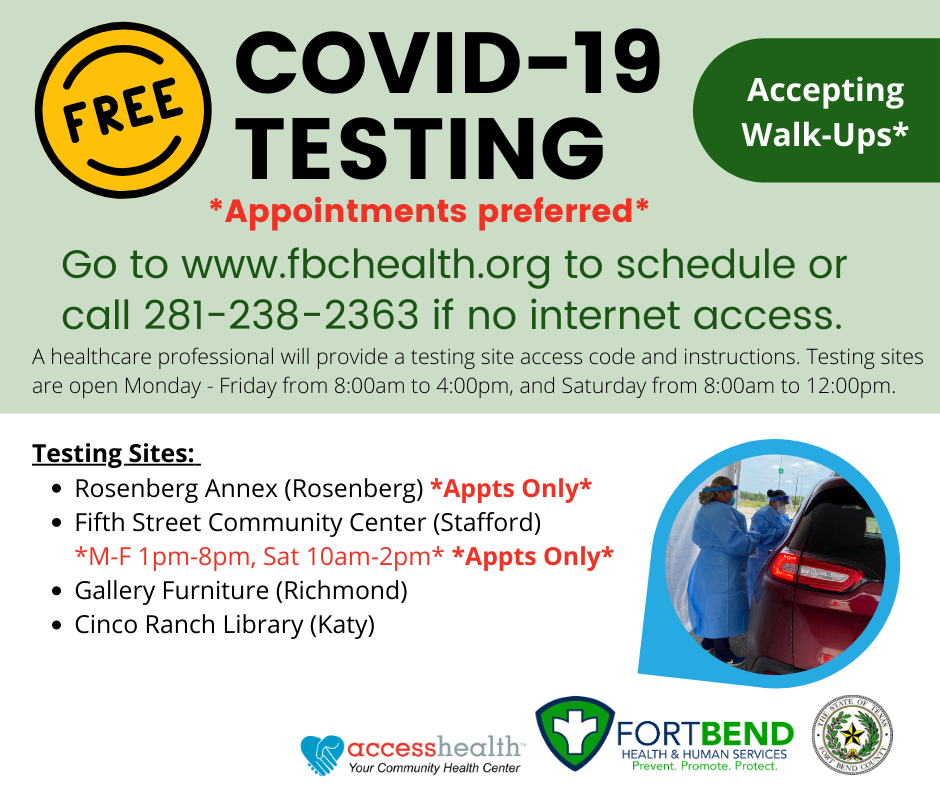 Testing sites flyer English