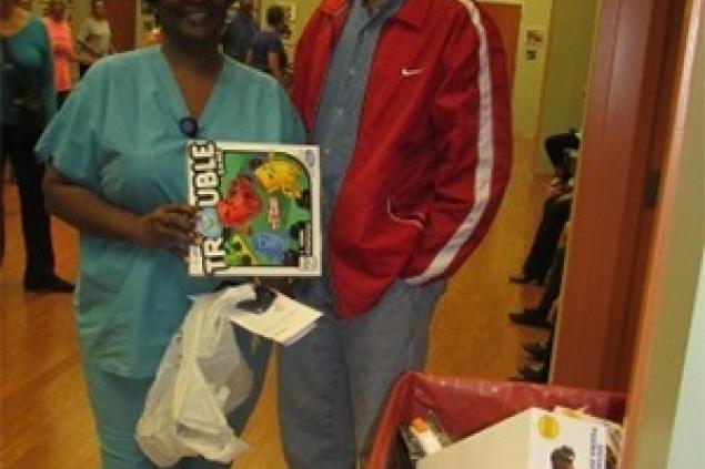 Students donate toys.