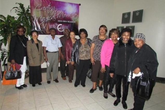 Group Photo of Pinnacle Members at the Ensemble Group Photo of some Pinnacle Patrons at The Ensemble Theatre