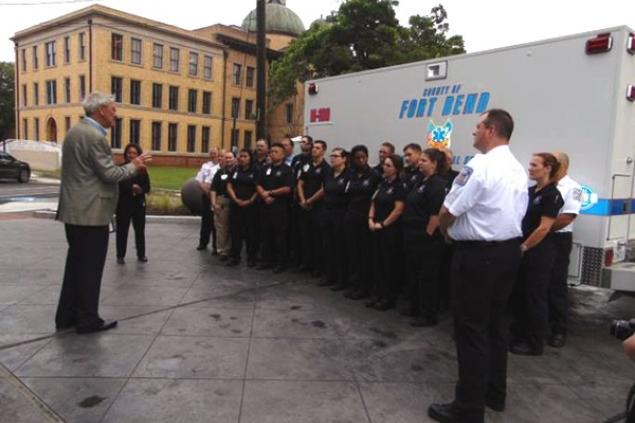 EMS Week - Commissioner Patterson Commissioner Patterson addressing EMS Department