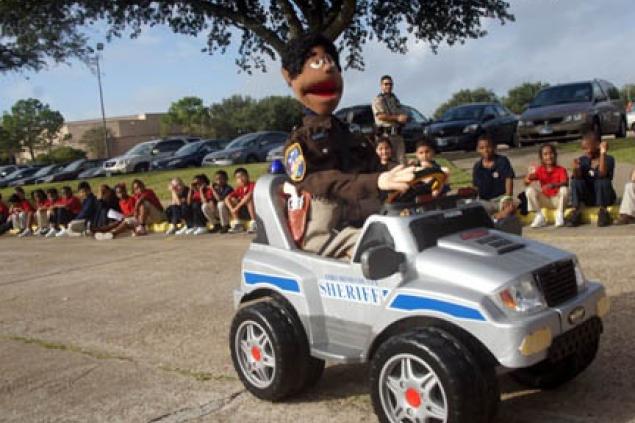 Puppet driving SUV Puppet driving SUV