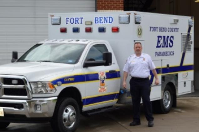 NL2 Chief Temple inspecting the new look for EMS units.