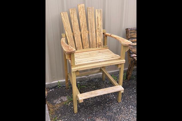 Tall beach chair with water sealant