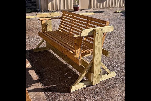 5' glider swing and water sealant